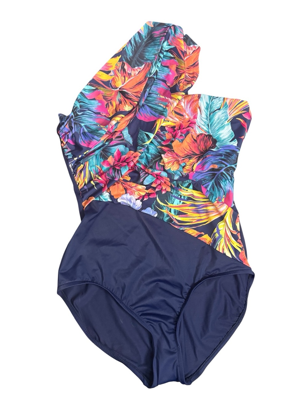 NWT Magicsuit Womens Goddess One Piece Swimsuit Navy Multicolor 12